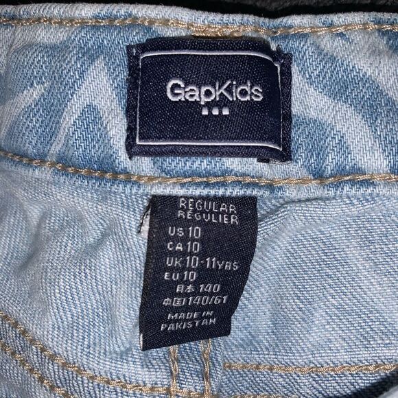 Girls Gap Kids Denim Jean Shorts Pockets Light Wash Size 10 - Picture 3 of 3